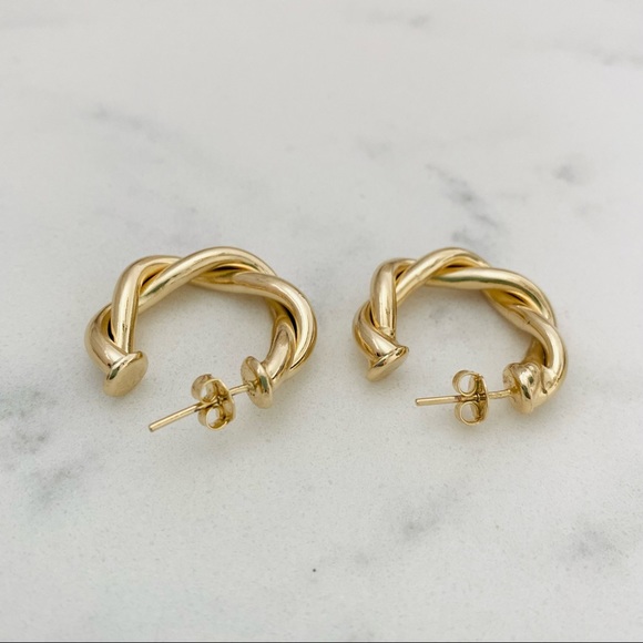 Rope Hoop Earrings - Picture 9 of 10